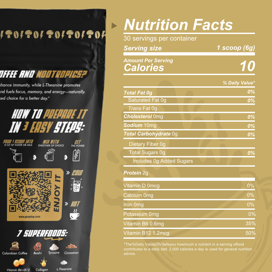 Go Up Daily Focus – Functional Coffee for Energy, Clarity & Balance